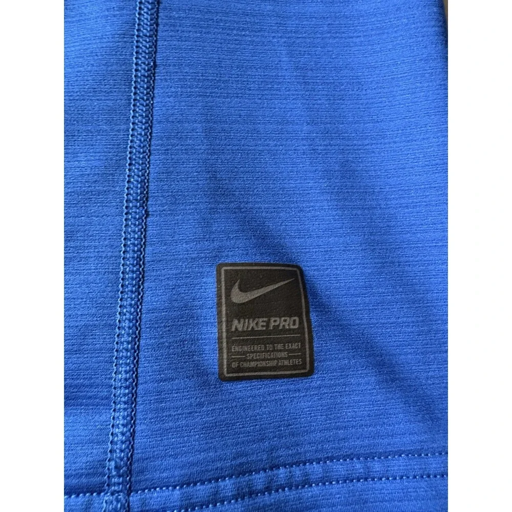 Nike‎ Pro Hyperwarm Shirt Size S Long Sleeve Blue Pullover